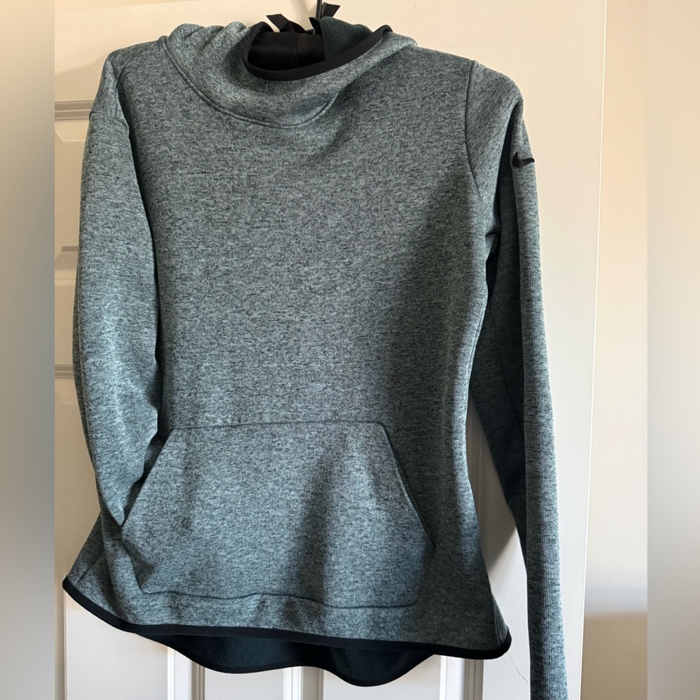 Nike Dri-Fit Heather Green pullover hoodie with pocket women’s L